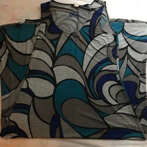 EUC geometric-pattern maxi dress